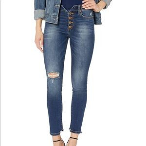 Miss Me Notched Buttonfly High-Waist Skinny Jeans